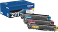 Brother Genuine Standard-Yield Toner Cartridge Three Pack TN221