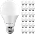 LUXRITE A19 LED Bulb 60W Equivalent 4000K - Bright, Dimmable 48 Pack