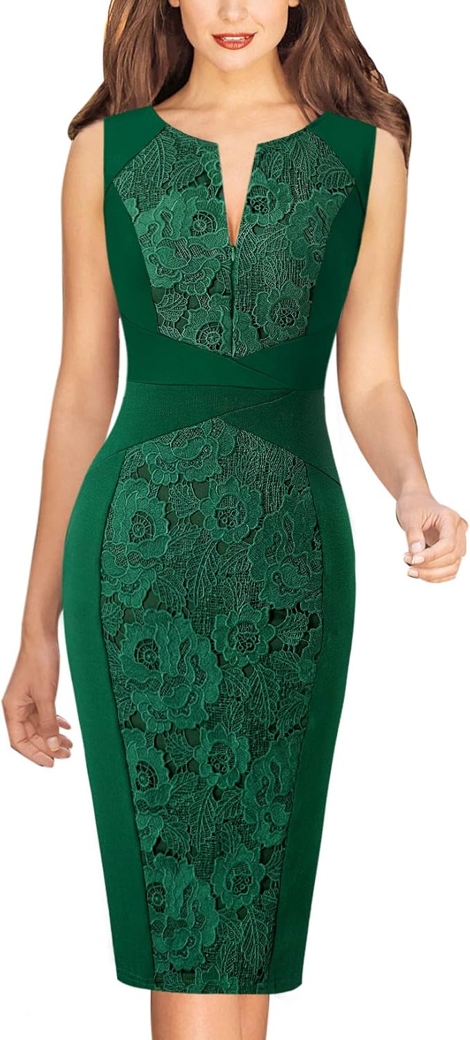 Elegant Slim Front Zipper Work Dress for Office and Parties