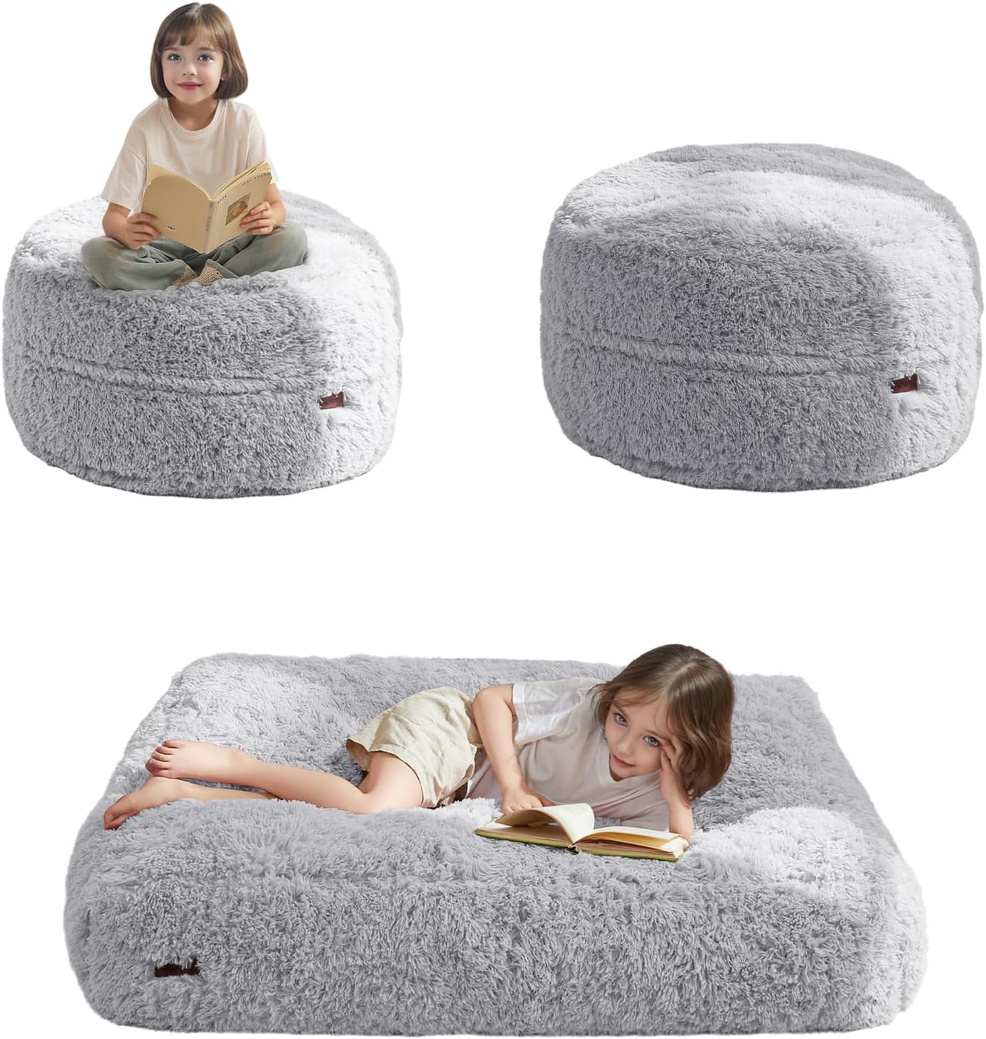 MAXYOYO Bean Bag Chair Bed for Kids - Plush Convertible Comfort
