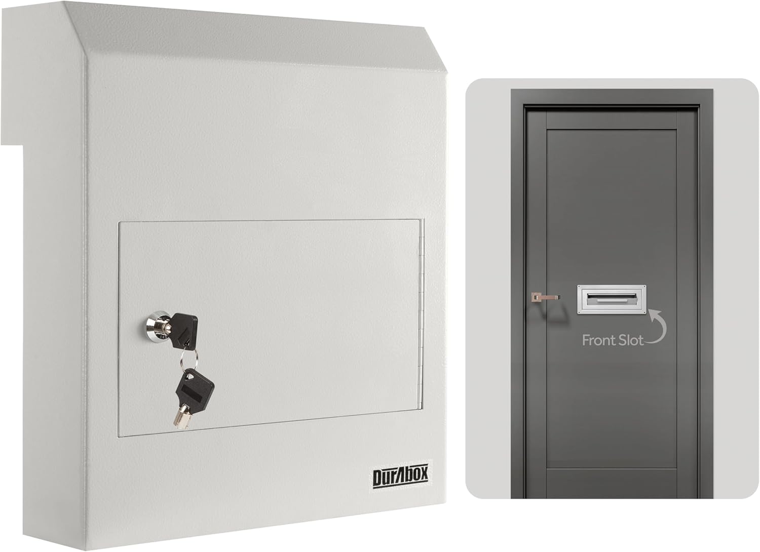 Durabox Through-The-Door Drop Box for Secure Mail and Cash