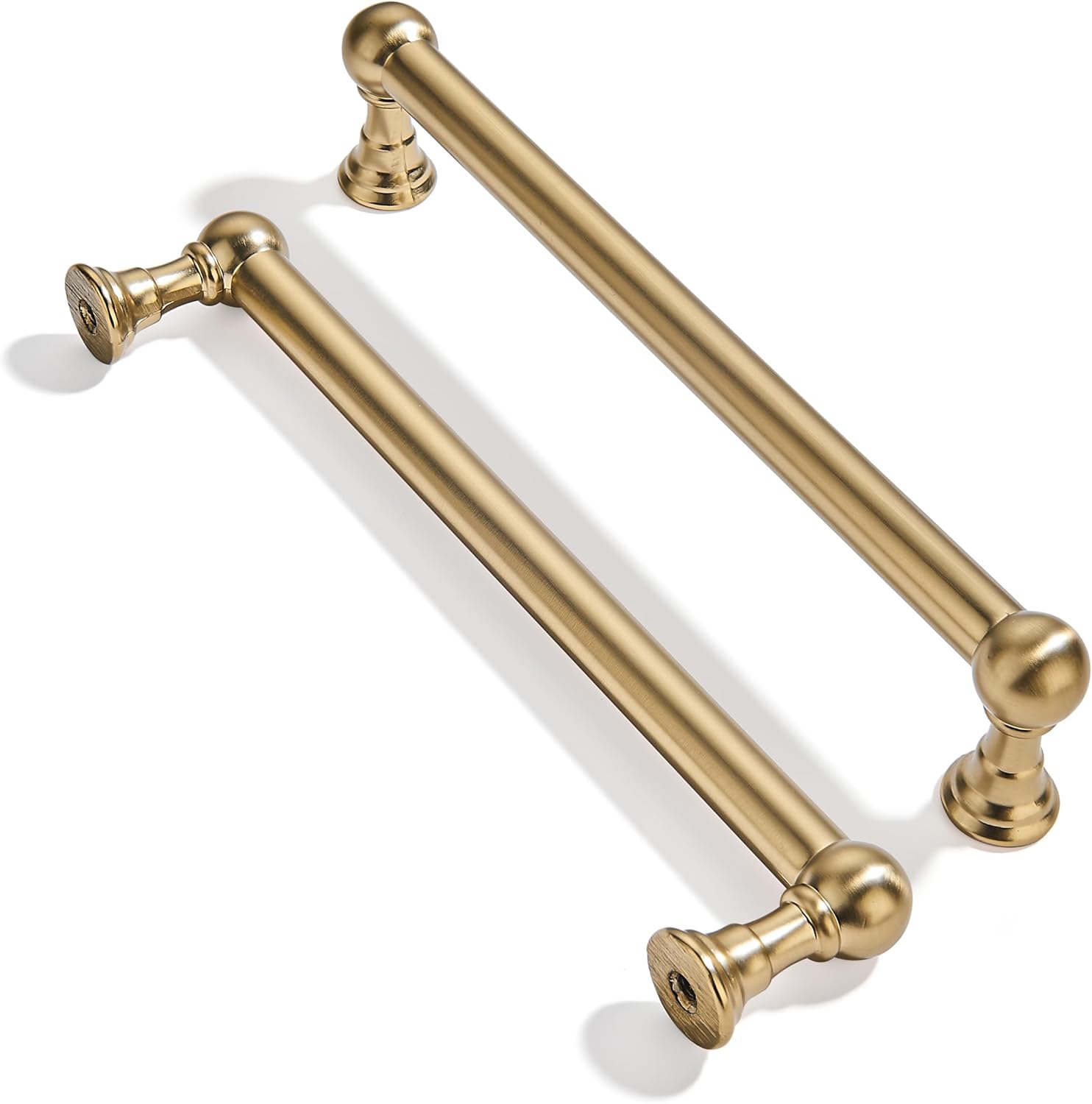 Brushed Brass Cabinet Pulls - Durable 6 Inch Handles for Kitchens