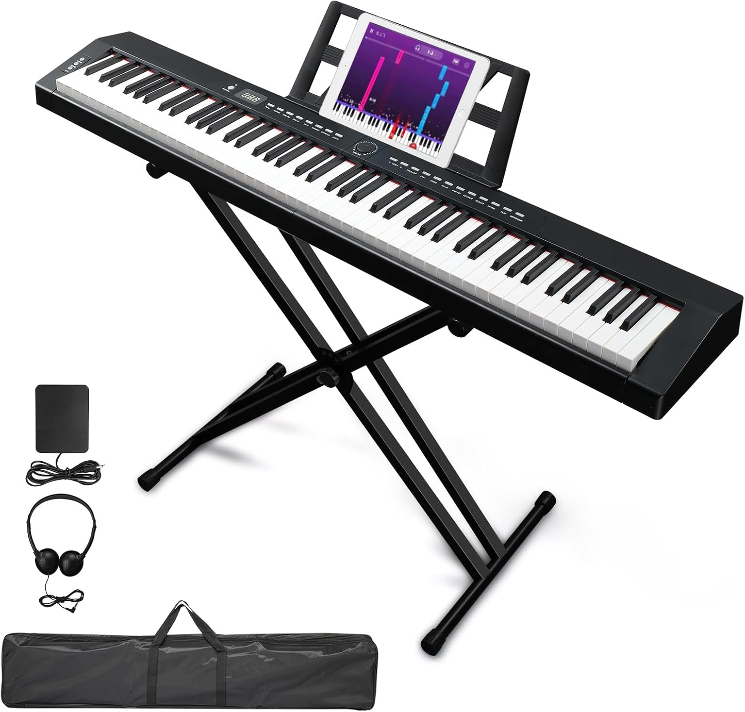 Ktaxon Weighted Keyboard Piano 88 Keys with Bluetooth Function