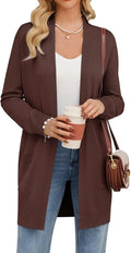 GRACE KARIN Women's Long Cardigan Sweater - Lightweight Open Front Its