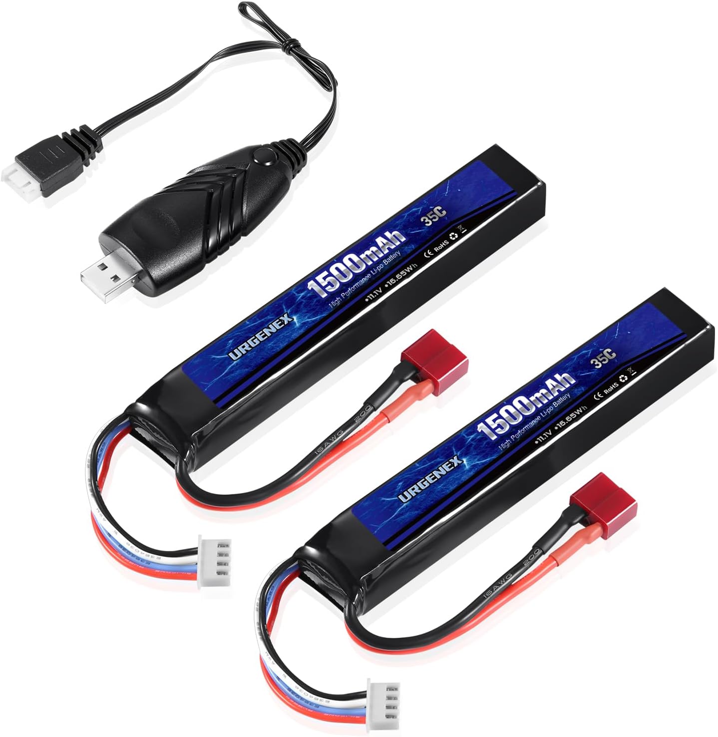 URGENEX Airsoft Battery 11.1V 1500mAh for High Performance