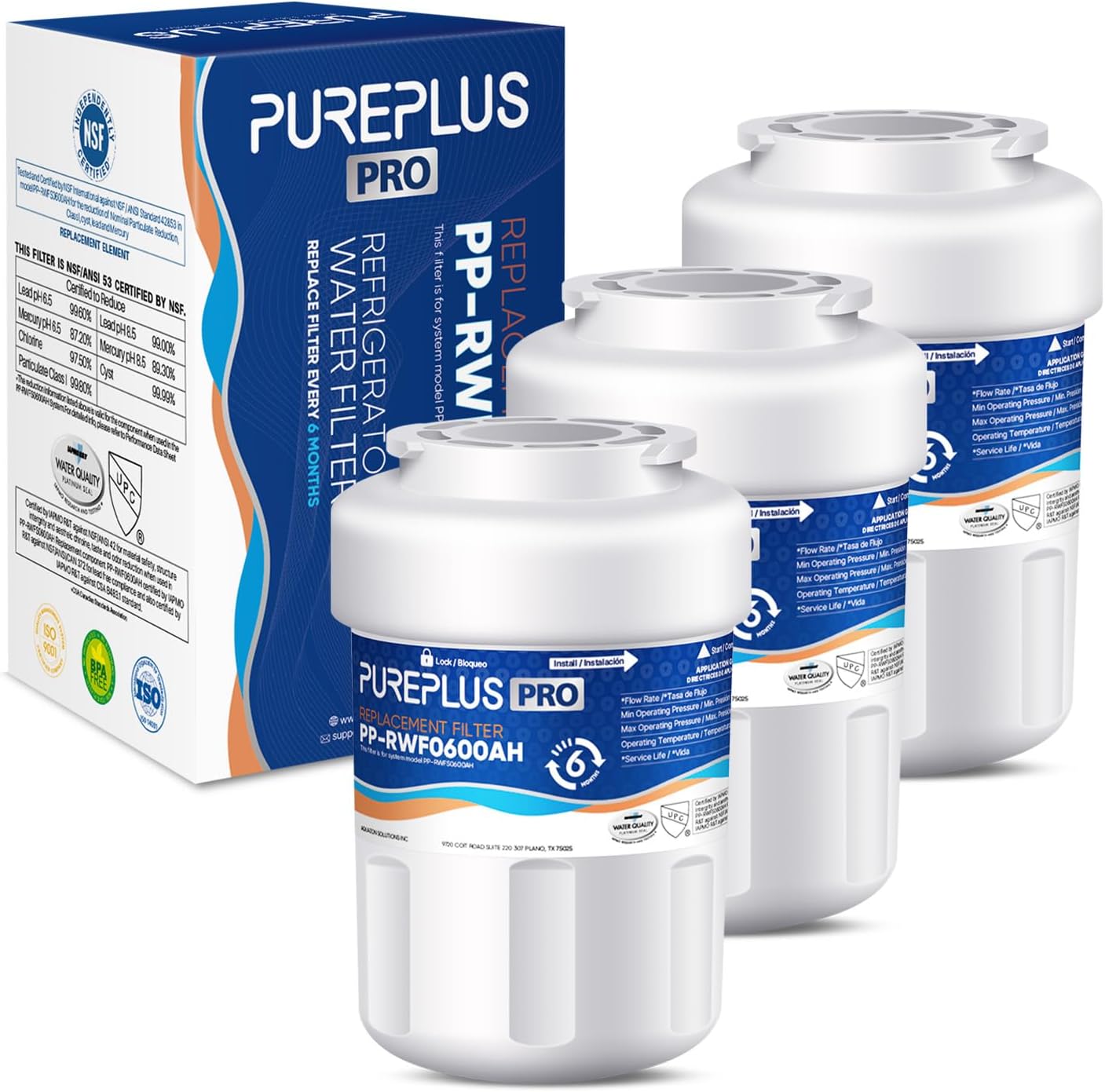PUREPLUS PRO Refrigerator Water Filter Replacement for Clean Water