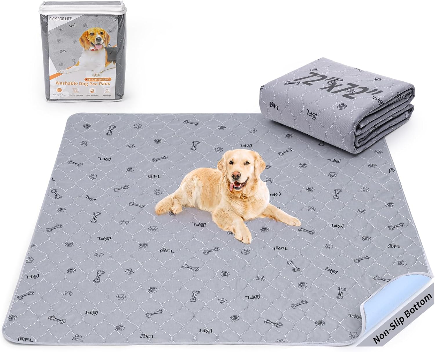 Extra Large Washable Dog Pee Pad for Training and Comfort