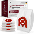16 Vacuum Bags Compatible with Miele FJM for Complete C1 Series
