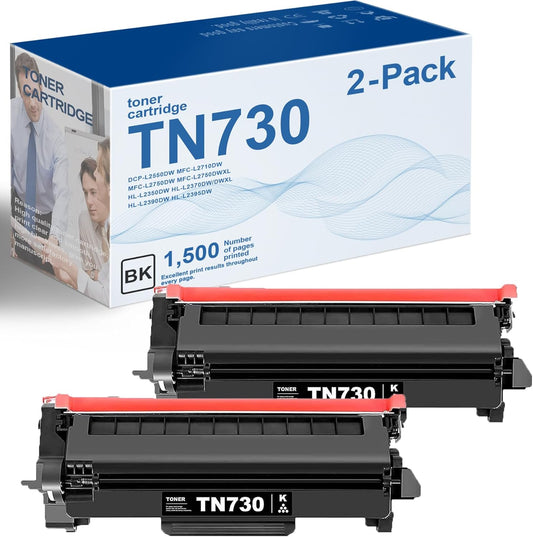 High-Quality 2-Pack Black Toner for Brother Printers