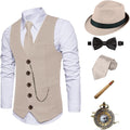 1920s Mens Costume Fedora Hat Set for Men - Gatsby Accessory Kit