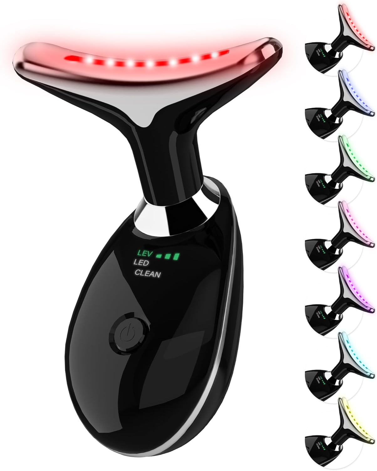 Red Light Therapy for Face - 7 Color LED Facial Wand Tool