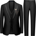 WEEN CHARM Men's 3 Piece Slim-Fit Suit - Modern Formalwear