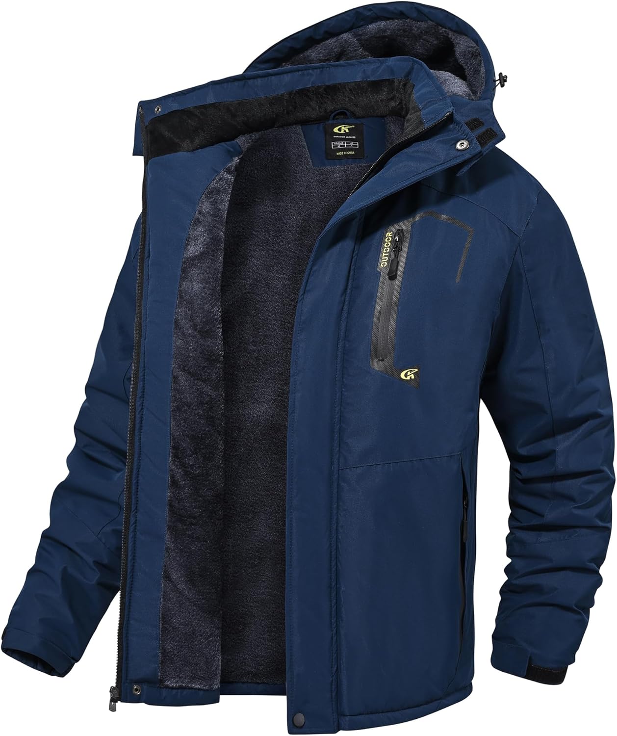 QPNGRP Mens Waterproof Ski Snowboard Jacket for Winter Sports