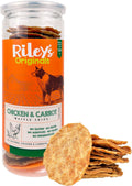 Riley's Waffles Chicken Chips for Dogs w Carrots - Crunchy USA Jerky