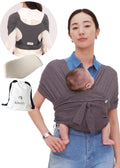 Charcoal Konny Baby Carrier Flex SoftBreeze - Adjustable Newborn Wrap