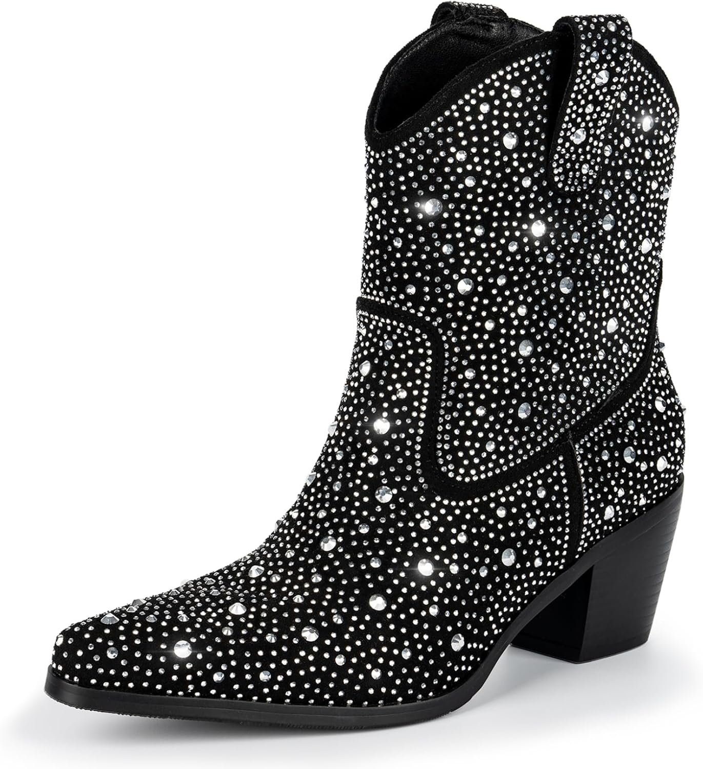 Lumeheel Rhinestone Cowboy Boots for Women - Sparkly Bling Style