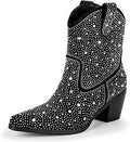 Lumeheel Rhinestone Cowboy Boots for Women - Sparkly Cowgirl Style