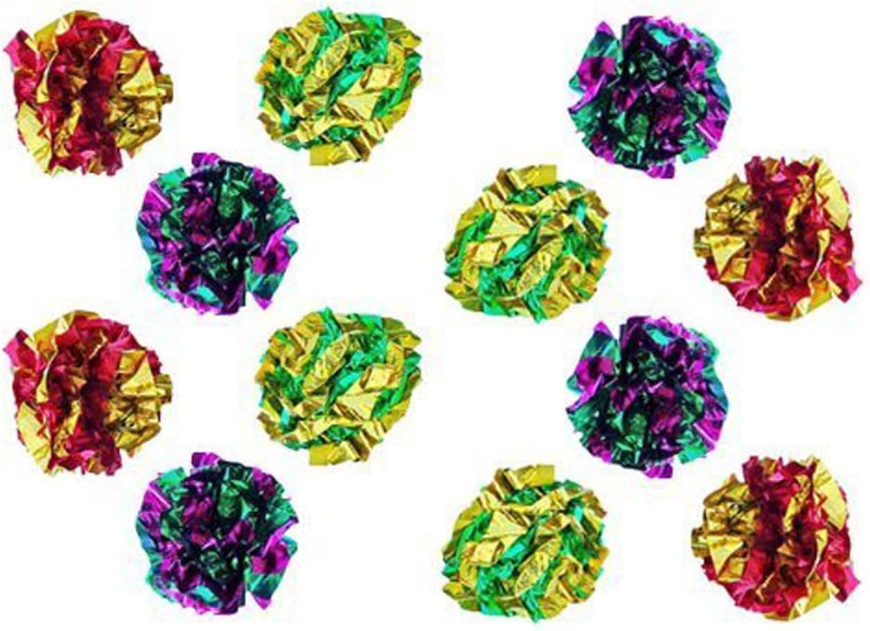 12 Pack Crinkle Balls Cat Toys - PETFAVORITES