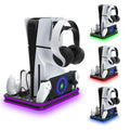 PS5 Slim Stand and Cooling Station with RGB LED Controller Charger