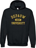 DePauw Team Color Athletic Arch Hoodie - Unisex Fit Comfortable