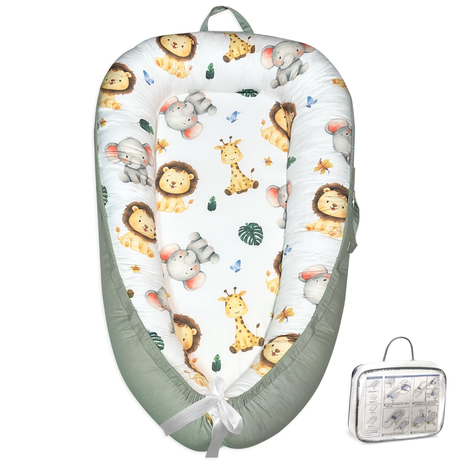 Portable Baby Lounger for Supervised Play and Comfortable Rest