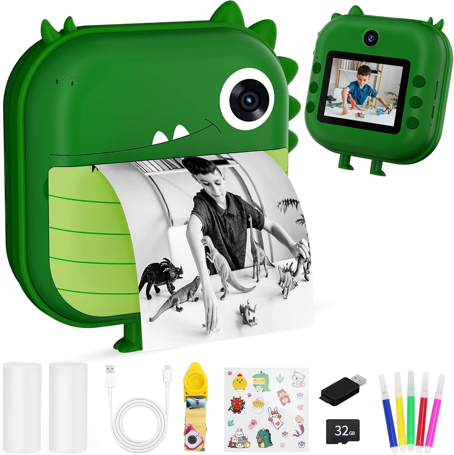 Instant Print Kids Camera - Fun & HD Videos, Perfect Gift!