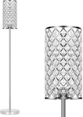 Crystal Floor Lamp Modern Standing Lamp with Elegant Shade - Glam
