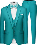 MAGE MALE Men's Solid Slim Fit Suit Set for Formal Wear