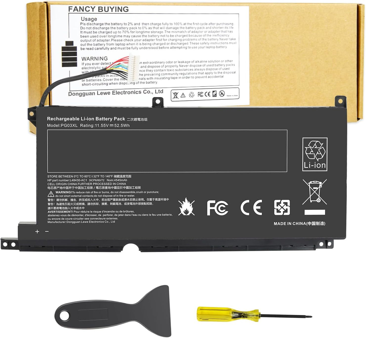 PG03XL Battery for HP Pavilion Gaming Laptops - Reliable Power