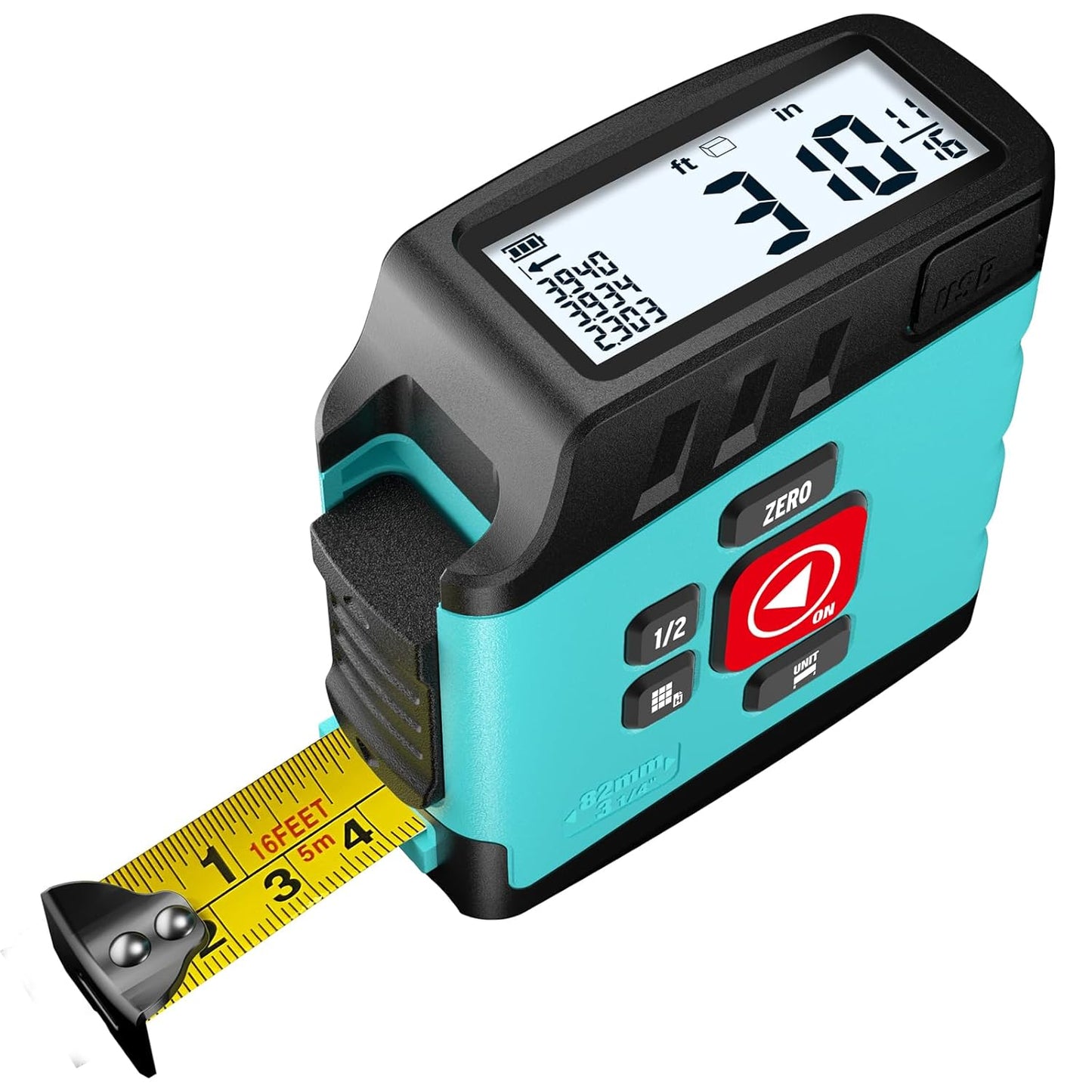 Digital Tape Measure 16 Ft with LCD Display for Accurate Measurements