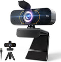 Webcam for PC 4K Ultra HD with Mic and Privacy Shutter - Clear Video