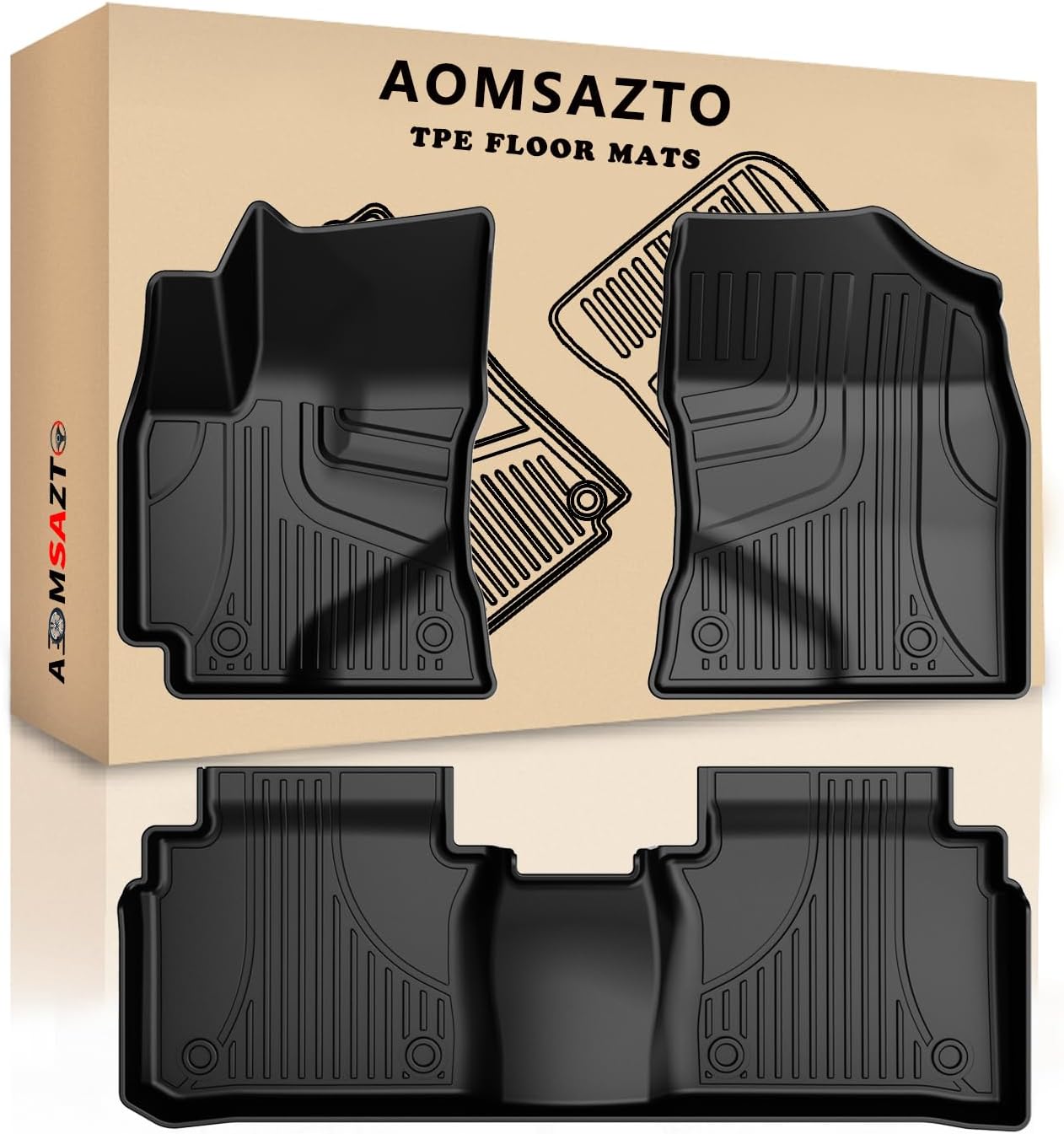 Heavy Duty TPE All Weather Floor Mats for Toyota Corolla Sedan