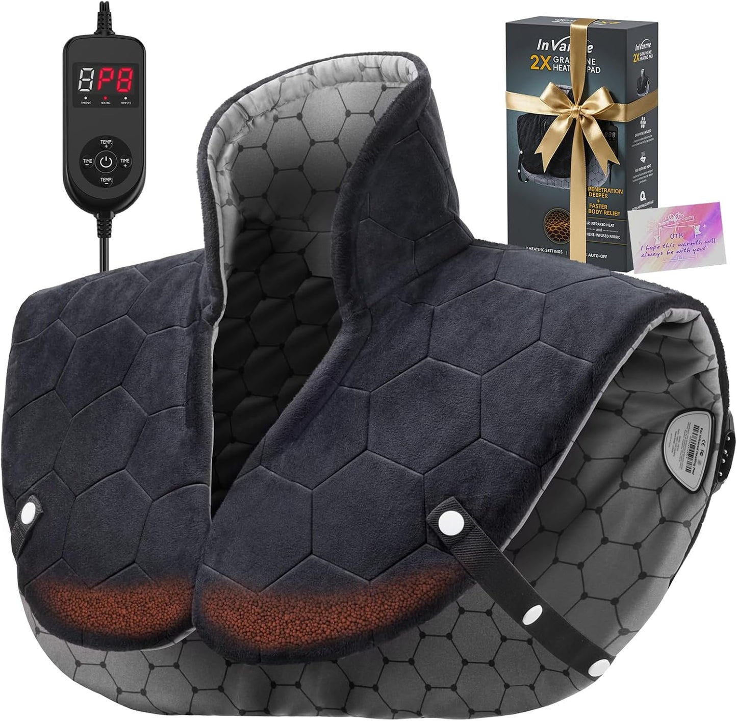 Neck and Shoulder Heating Pad for Deep Pain Relief and Comfort