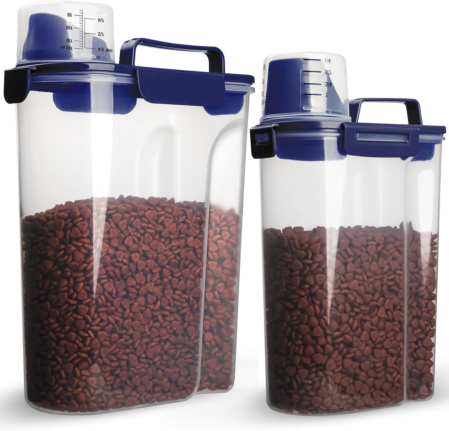 Dog Food Storage Container Set with Airtight Seal and Handle