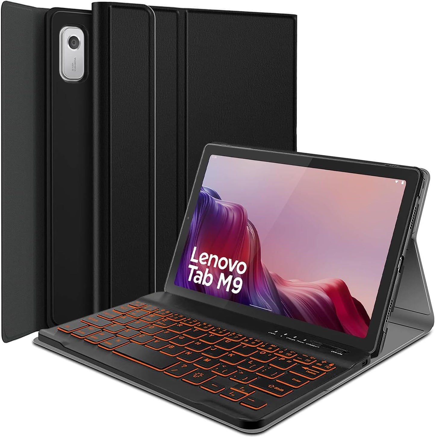 Backlit Keyboard Case for Lenovo Tab M9 2023 with 7 Colors