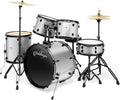 Ashthorpe 5-Piece Full Size Adult Drum Set with Remo Heads