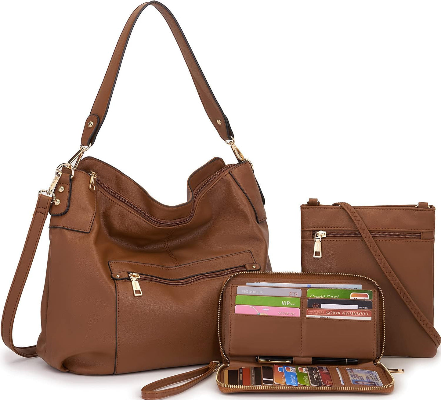 Large Crossbody Bags for Women - Stylish Hobo Handbags Set