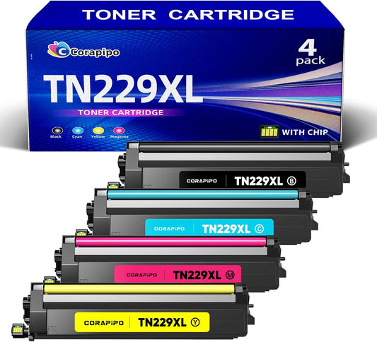 High Yield Brother TN229XL Toner 4-Pack