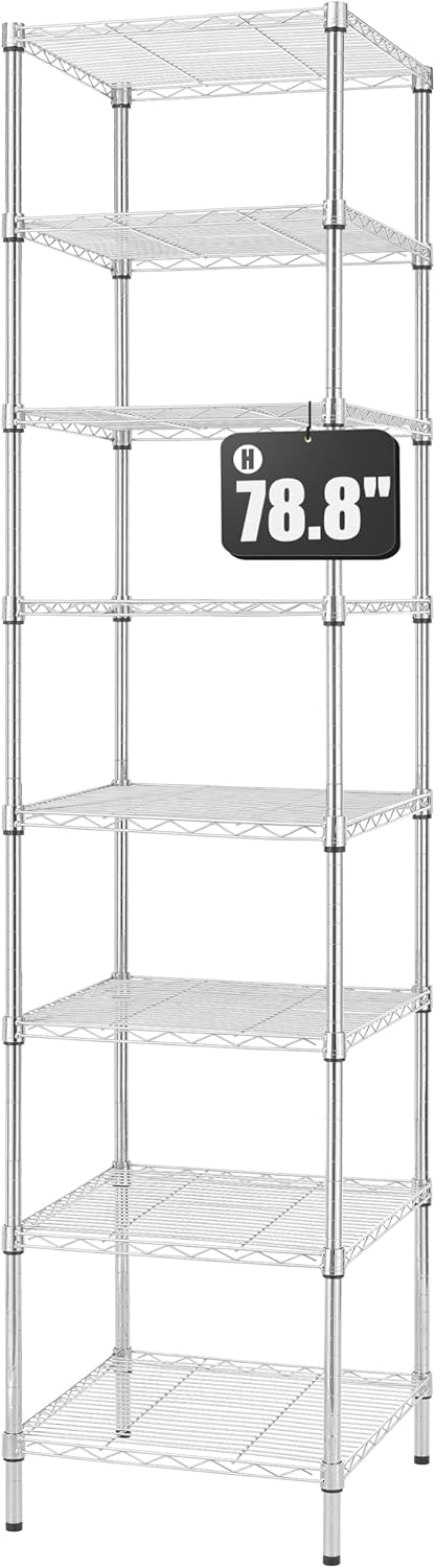 Finnhomy Heavy Duty 8 Tier Wire Shelving for Home Storage