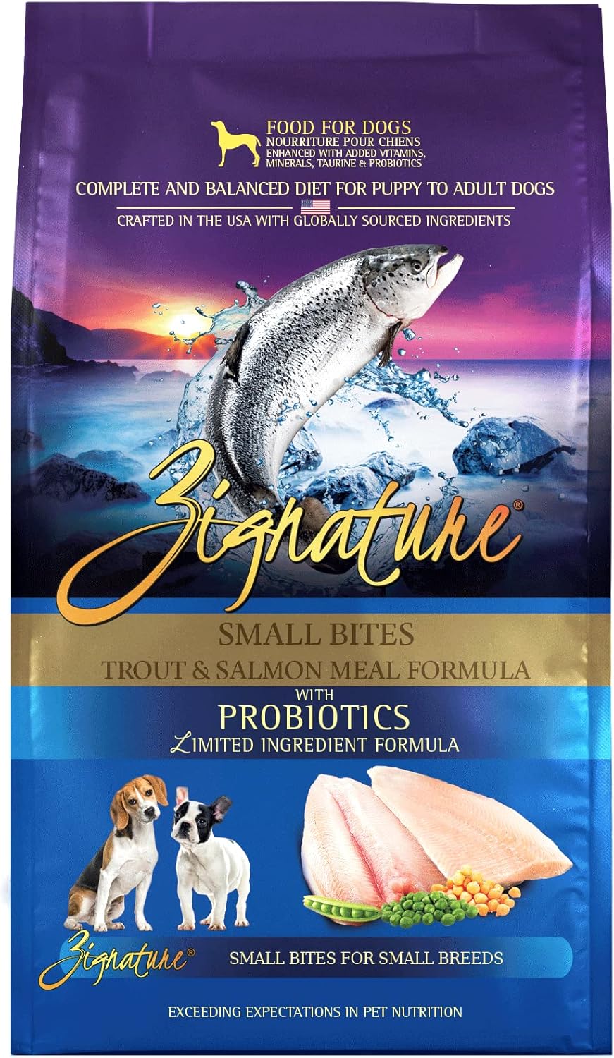 Zignature Trout & Salmon Limited Ingredient Small Bites Dog Food