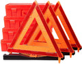 CARTMAN 12 Pack Warning Triangle - Reflective Emergency Triangles