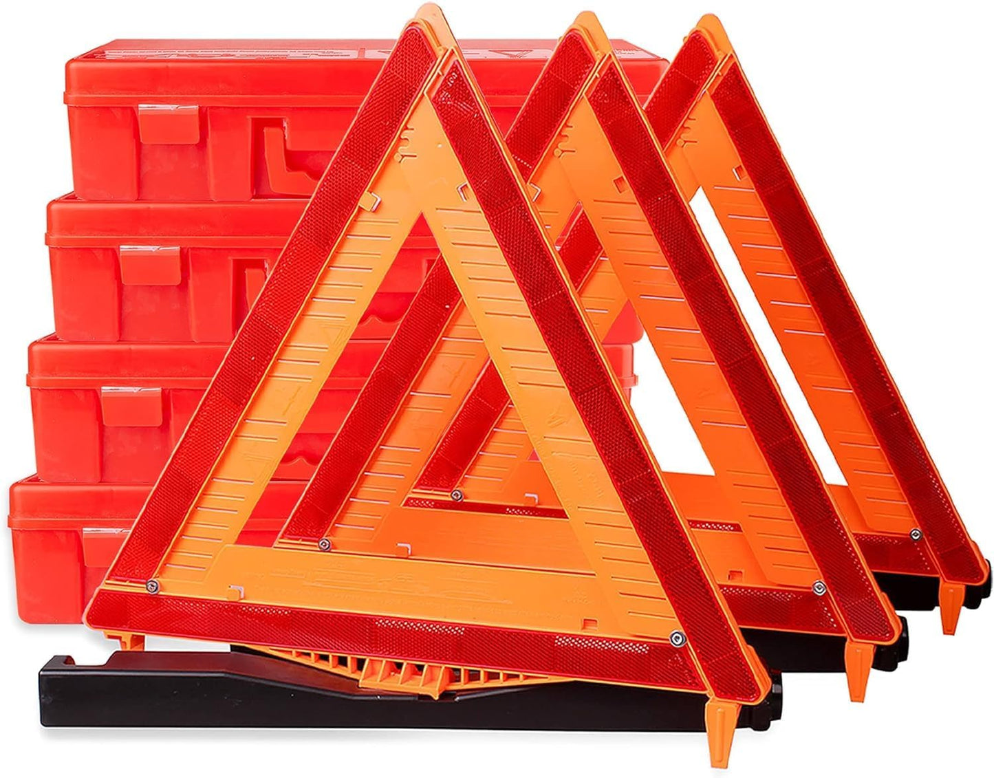 CARTMAN 12 Pack Emergency Reflector Triangles for Vehicles