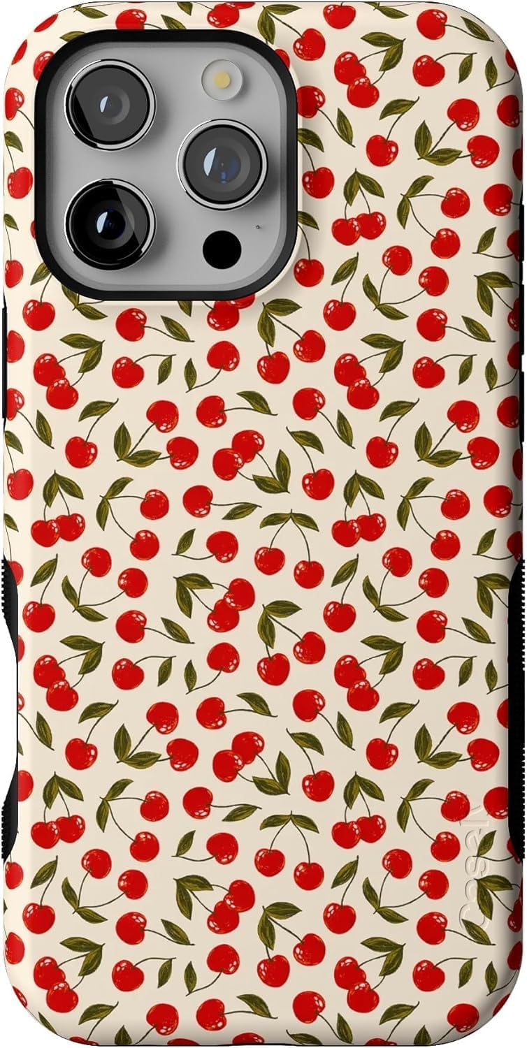 Casely iPhone 16 Pro Max Case - Bold Cherry on Top Design