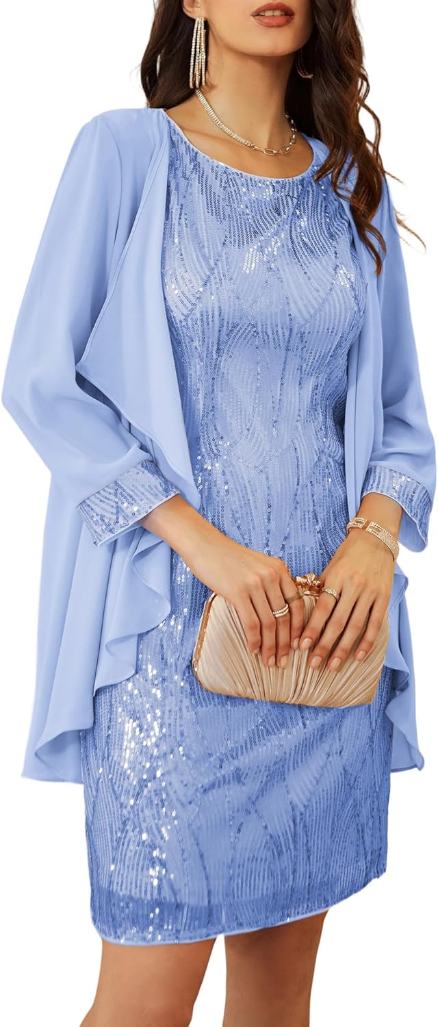 Stunning Women's Sequin Dress for Wedding Guests and More