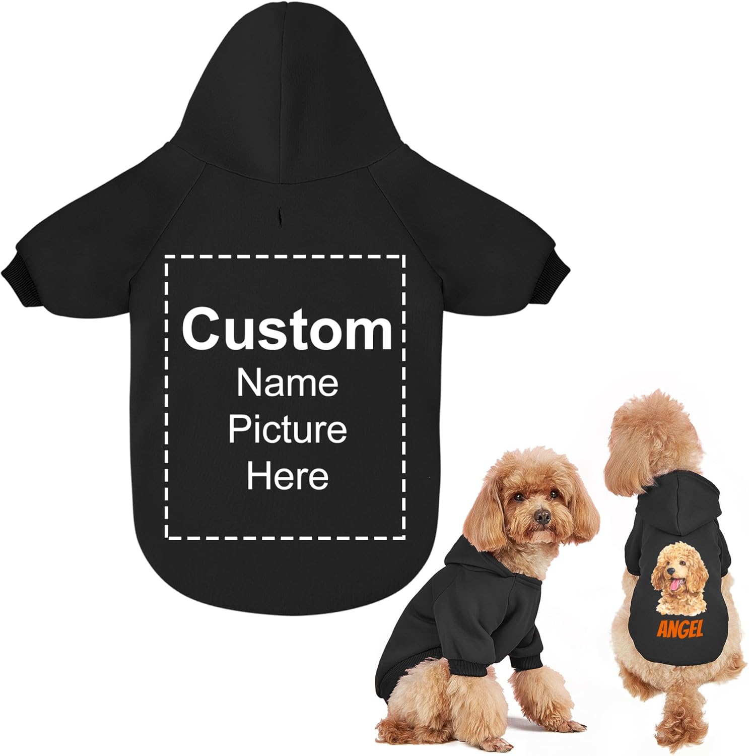 Personalized Photo Dog Hoodie for Stylish Pets