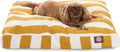 Medium Orthopedic Memory Foam Dog Bed 35x29x4 in - Yellow Stripe