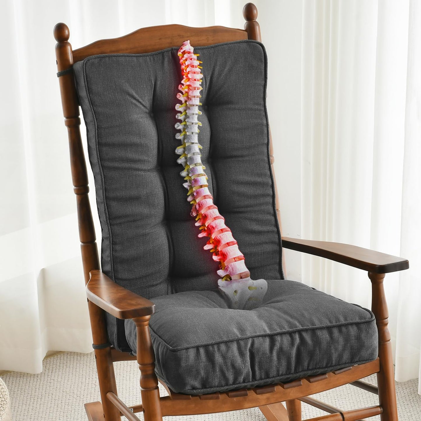 SUNROX Jumbo Rocking Chair Cushions for Ultimate Comfort
