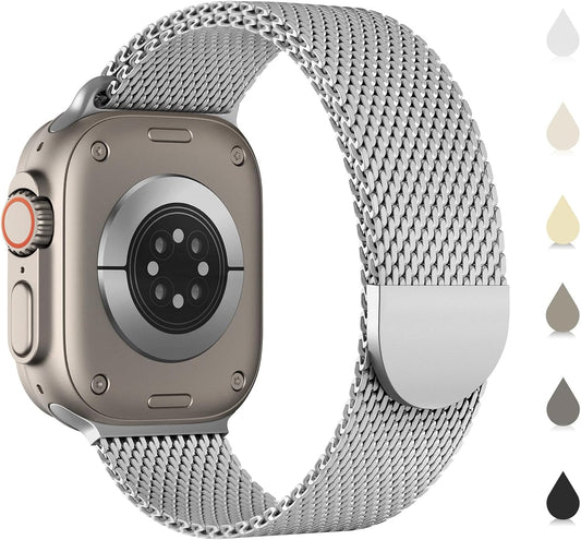 Sunnywoo Stainless Steel Mesh Apple Watch Band - Stylish & Durable!