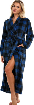 Alexander Del Rossa Plush Robe for Women - Extra Thick, Long Fleece 2