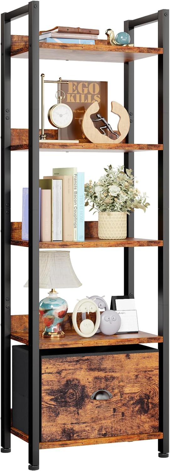 Furologee 5 Tier Bookshelf: Stylish Storage Solution